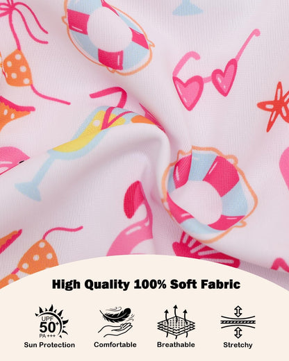 Pink Flamingo Pool Party Pet Dress for Small Dogs, Cats - Double-Layer Ruffled Skirt - Satin Bow - Summer Beach, BBQ Dress