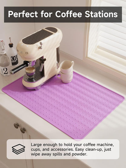 Silicone Stove Top Cover for Electric Stove, Glass Stove Top Cover Protector, Flat Top Range Cover – Double as Dish Drying Mat, Coffee Bar Mat, Kitchen Stove Accessories, 28 x 20 in, Pink