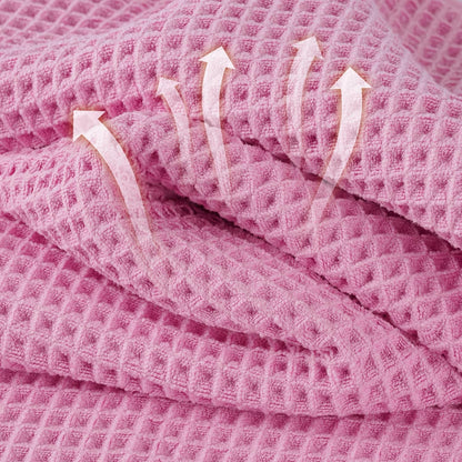 Microfiber Waffle Bath Towels, 4 Pieces, Soft, Absorbent, Fast Drying, Lint Free 430 GSM (27''x55''/68.58 cm x139.7 cm)