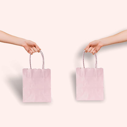 Mini Pink Gift Bags 4.7x5.9x2.3 Inch 25Pcs For Goodie, Party Favor