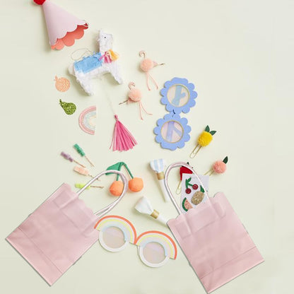 Mini Pink Gift Bags 4.7x5.9x2.3 Inch 25Pcs For Goodie, Party Favor