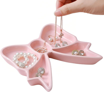 Bow Tray Jewelry Dish Coquette Room Decor
