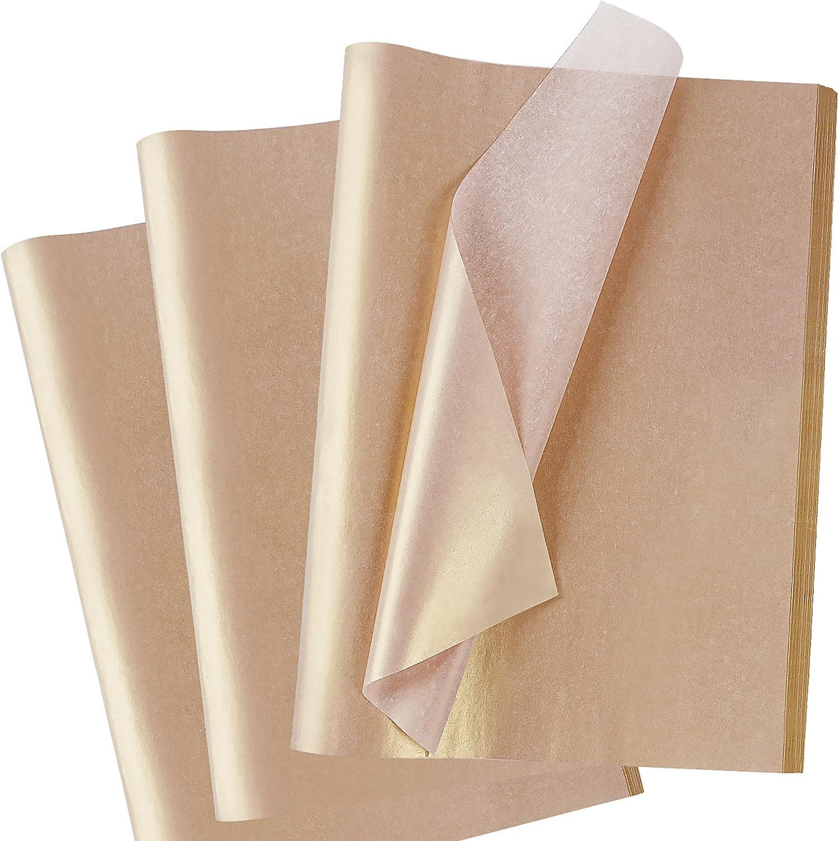 Metallic Rose Gold Tissue Paper, 60 Sheets Shiny Rose Gold Tissue Paper Sheets for Gift Bags Crafts Wrapping Gifts Packaging, Tissue Paper Bulk for Girls Women Birthday Wedding Baby Shower Party