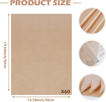 Metallic Rose Gold Tissue Paper, 60 Sheets Shiny Rose Gold Tissue Paper Sheets for Gift Bags Crafts Wrapping Gifts Packaging, Tissue Paper Bulk for Girls Women Birthday Wedding Baby Shower Party