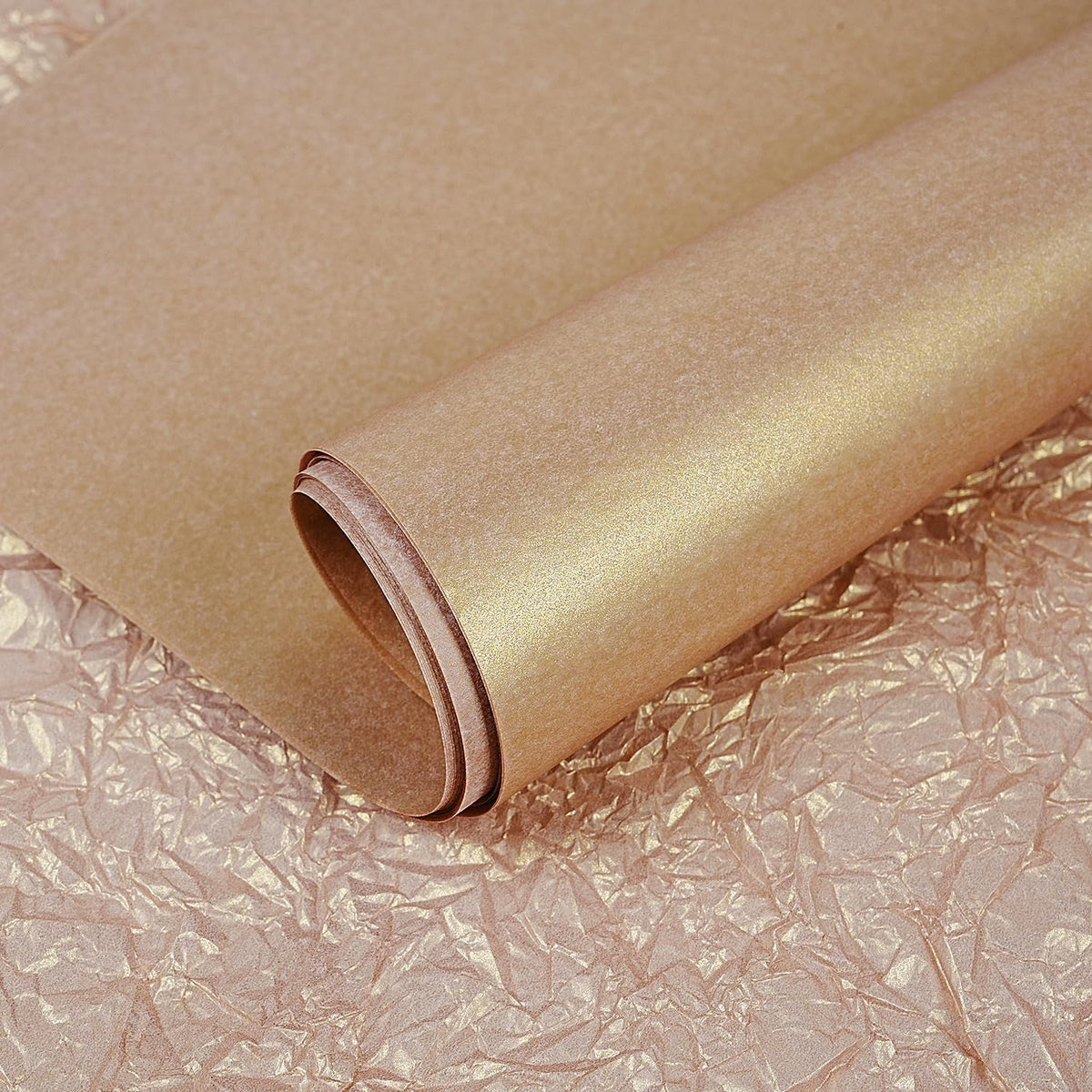 Metallic Rose Gold Tissue Paper, 60 Sheets Shiny Rose Gold Tissue Paper Sheets for Gift Bags Crafts Wrapping Gifts Packaging, Tissue Paper Bulk for Girls Women Birthday Wedding Baby Shower Party