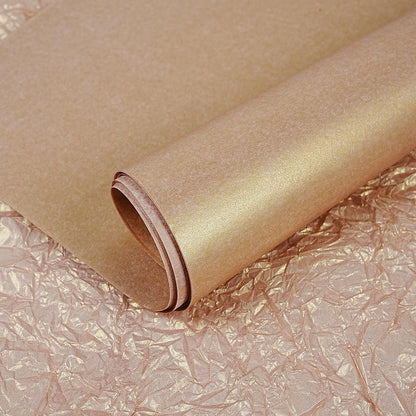 Metallic Rose Gold Tissue Paper, 60 Sheets Shiny Rose Gold Tissue Paper Sheets for Gift Bags Crafts Wrapping Gifts Packaging, Tissue Paper Bulk for Girls Women Birthday Wedding Baby Shower Party