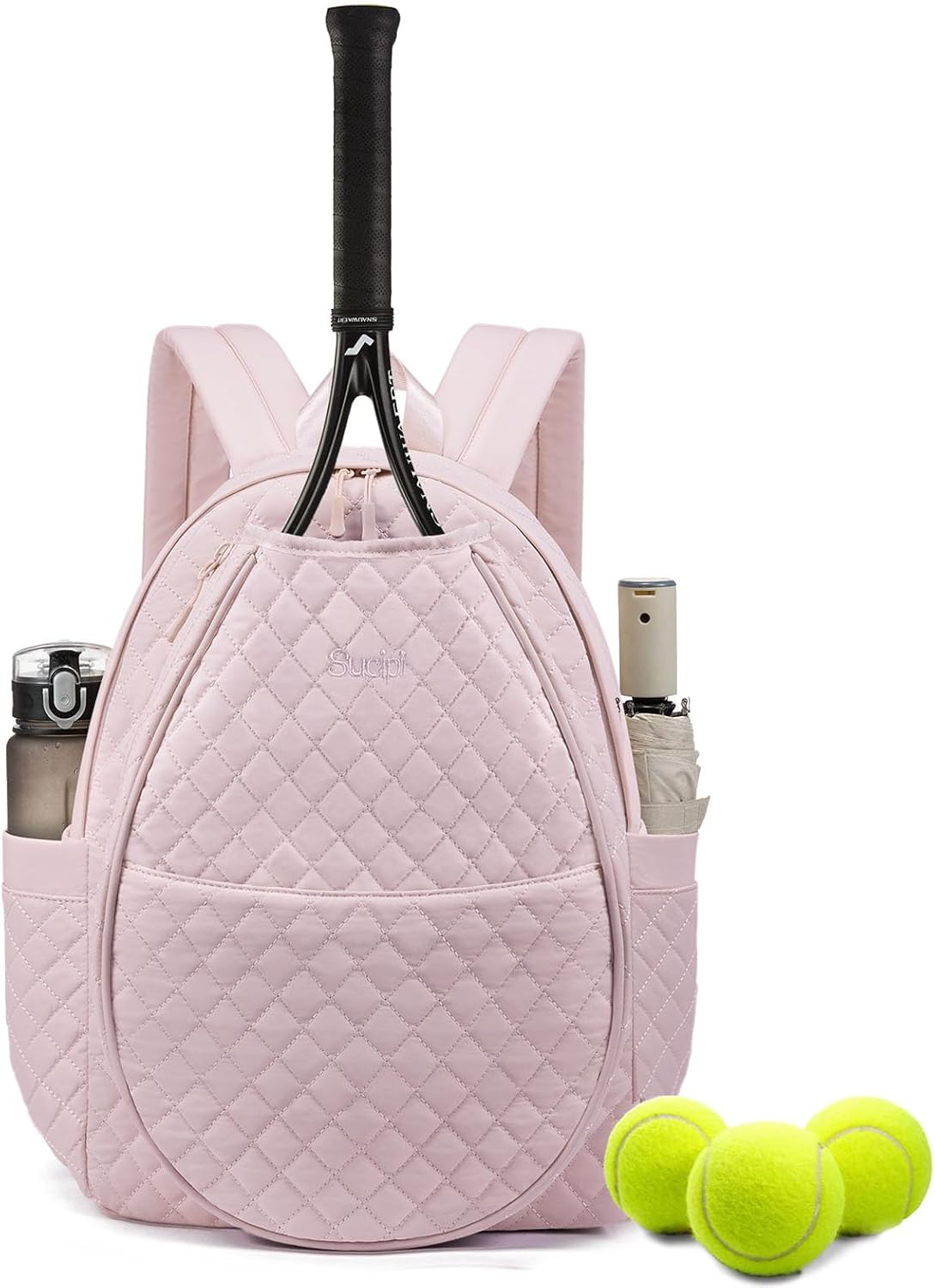 Tennis Bags for Women, Quilted Pickleball Tennis Racket Bag Backpack
