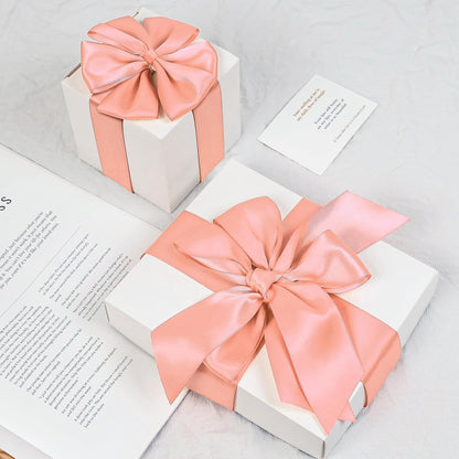 Peach Satin Ribbon, Double Faced 2 Inch X 25 Yards Peach Ribbon, Premium Satin Ribbons for Gift Wrapping, Crafts, Hair Bow Making, Sewing, Flower Bouquet, Wedding Party Decor