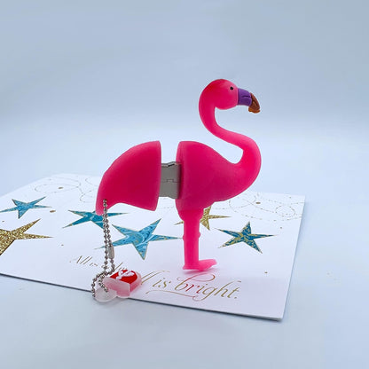 Flamingo USB - 16GB Flash Drive - Flamingos Pendrive - Flash Drive for Photos (Pink Flamingo)