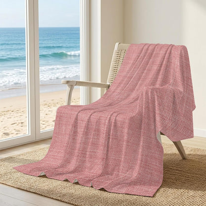 Cooling Blanket 50"x60", Vintage Pink Summer Cooling Blanket Breathable Lightweight Ice Blankets Farm Retro Linen Blankets for Night Sweats