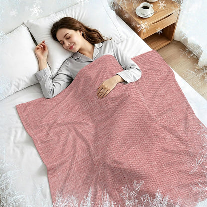 Cooling Blanket 50"x60", Vintage Pink Summer Cooling Blanket Breathable Lightweight Ice Blankets Farm Retro Linen Blankets for Night Sweats