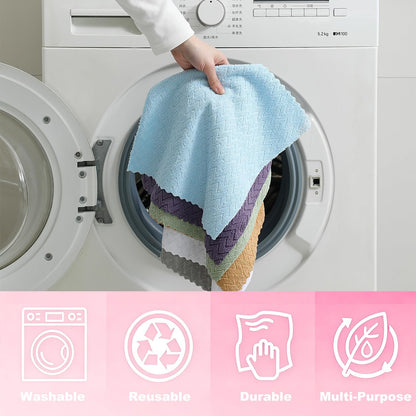 80 Pack Microfiber Cleaning Cloth Roll Reusable Paper Towels 12"x12" Tear Away Cloth,Absorbent Dish Rags for House Kitchen,Wash Cloths,Lint Free Rags for Window Cars Cleaning Supplies