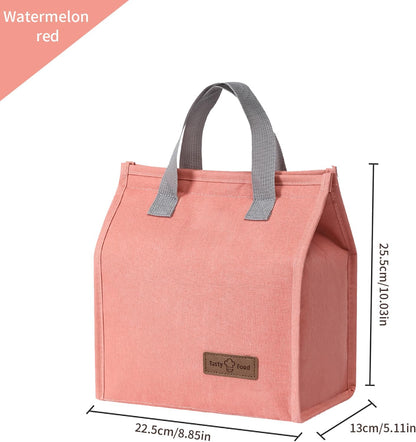 2Pcs Pink Lunch Bag Insulated, Lunch Box Bag, Reusable Lunch Tote Bag