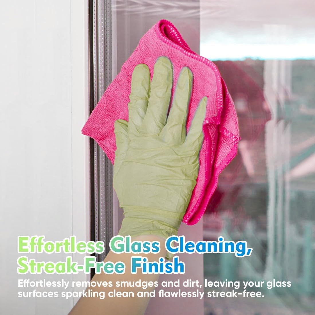 Pink Microfiber Cleaning Cloth 12 Pack, 12.5 x 12.5 inch Microfiber Towels for Cars, Ultra Absorbent Car Washing Cloth, Lint Free Streak Free Cleaning Rags for Car, Kitchen, and Window