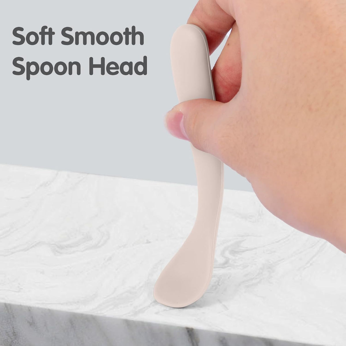 6 Pack Silicone Baby Spoons Self Feeding 6 Months+, BPA Free