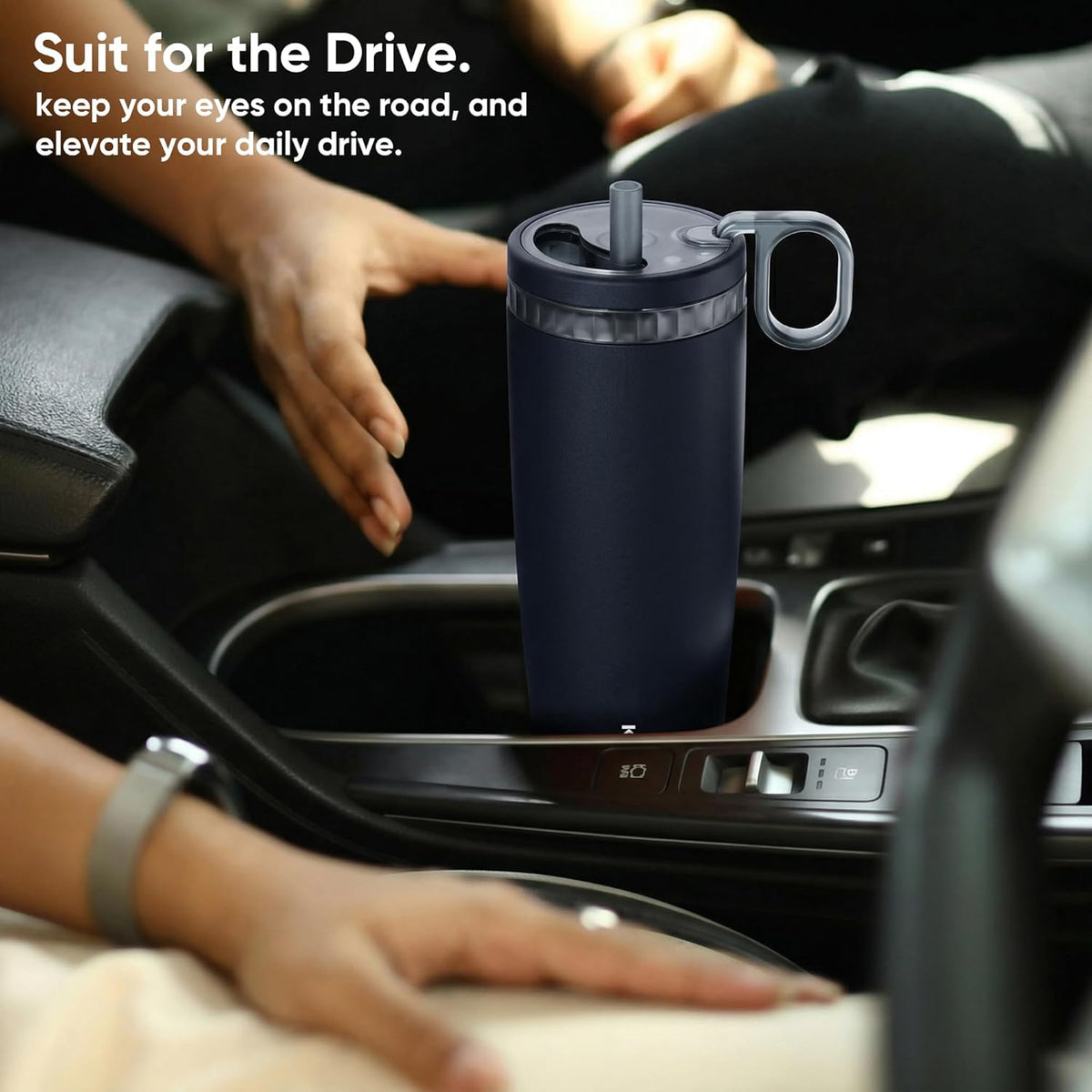 Leakproof Iced Coffee Tumbler 20 oz, Insulated Ceramic Lined Cup