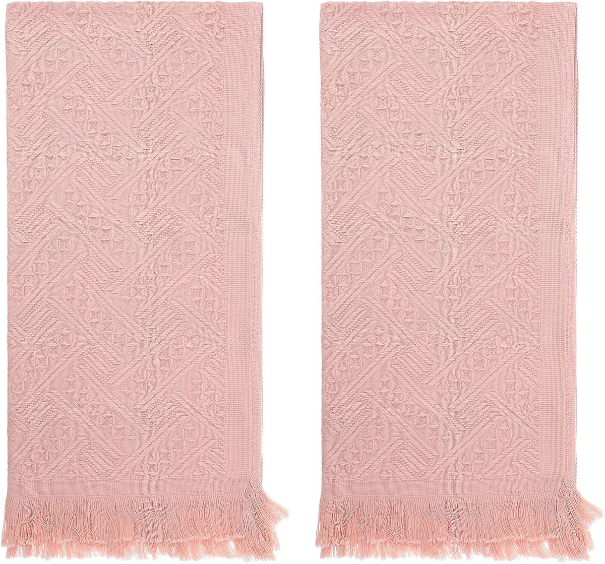 2PCS Pink Hand Towel for Bathroom,30×13Inch-Cute Boho Hand Towels