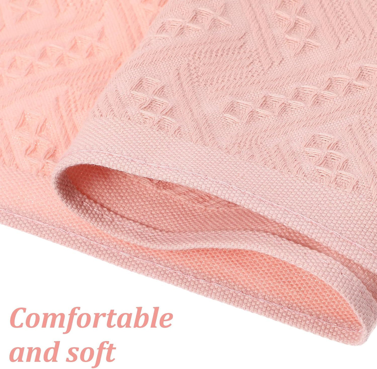 2PCS Pink Hand Towel for Bathroom,30×13Inch-Cute Boho Hand Towels