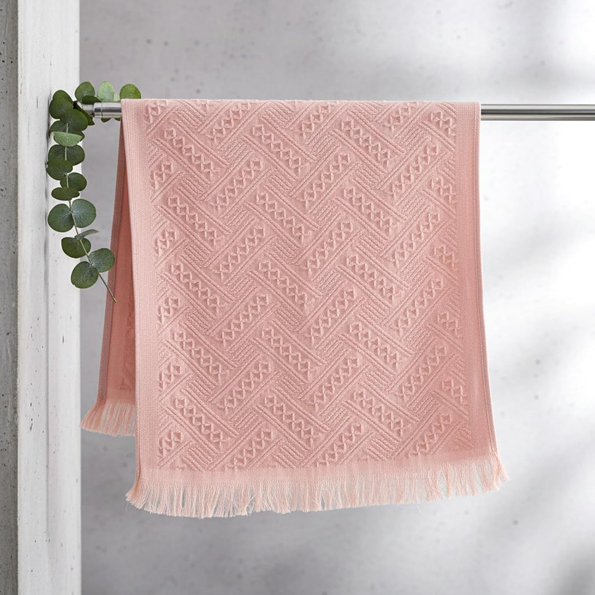 2PCS Pink Hand Towel for Bathroom,30×13Inch-Cute Boho Hand Towels