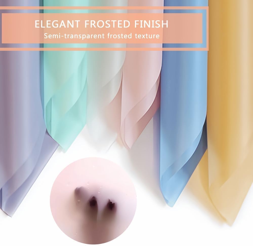 Korean Style Flower Wrapping Paper Floral Bouquet Wraps Gift Packaging Florist Supplies 20 Counts (Light peach)