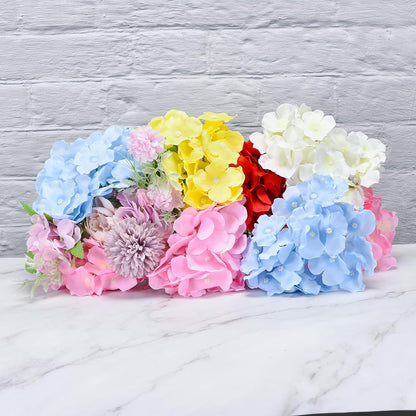 Silk Artificial Hydrangea Flowers, Pink Artificial Flowers Heads with Stems, Full Hydrangea Flowers for Wedding Centerpieces, Party Decoration 30Set