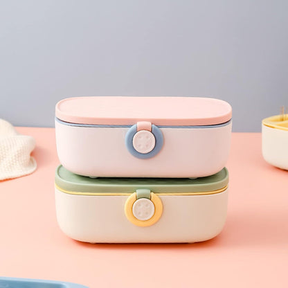 Sewing Kit, Portable Kit for Adults, Plastic Box Needle and Thread Accesories Supplies Pink 15.5x6cm(6.1x2.36in)