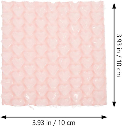60Pcs Bubble Out Bags Double Walled Bubble Cushioning Bags for Shipping Packaging 3.93X3.93X0.19In Pink Heart Shaped Pouches for Mailing Protection