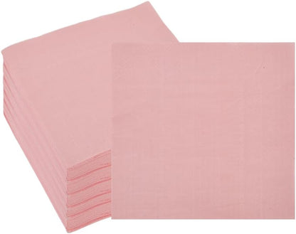 Pink Wedding Paper Dinner Napkins 3-Ply, 6.5'', 100Ct