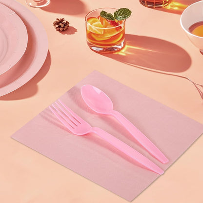 Pink Wedding Paper Dinner Napkins 3-Ply, 6.5'', 100Ct