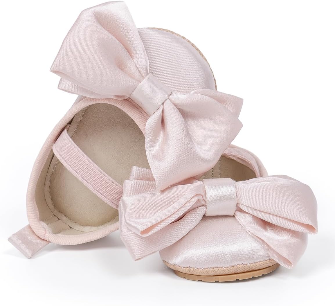 Infant Baby Girl Sandals Soft Non-Slip Rubber Sole Handmade Princess Wedding Dress Shoes Toddler First Walkers