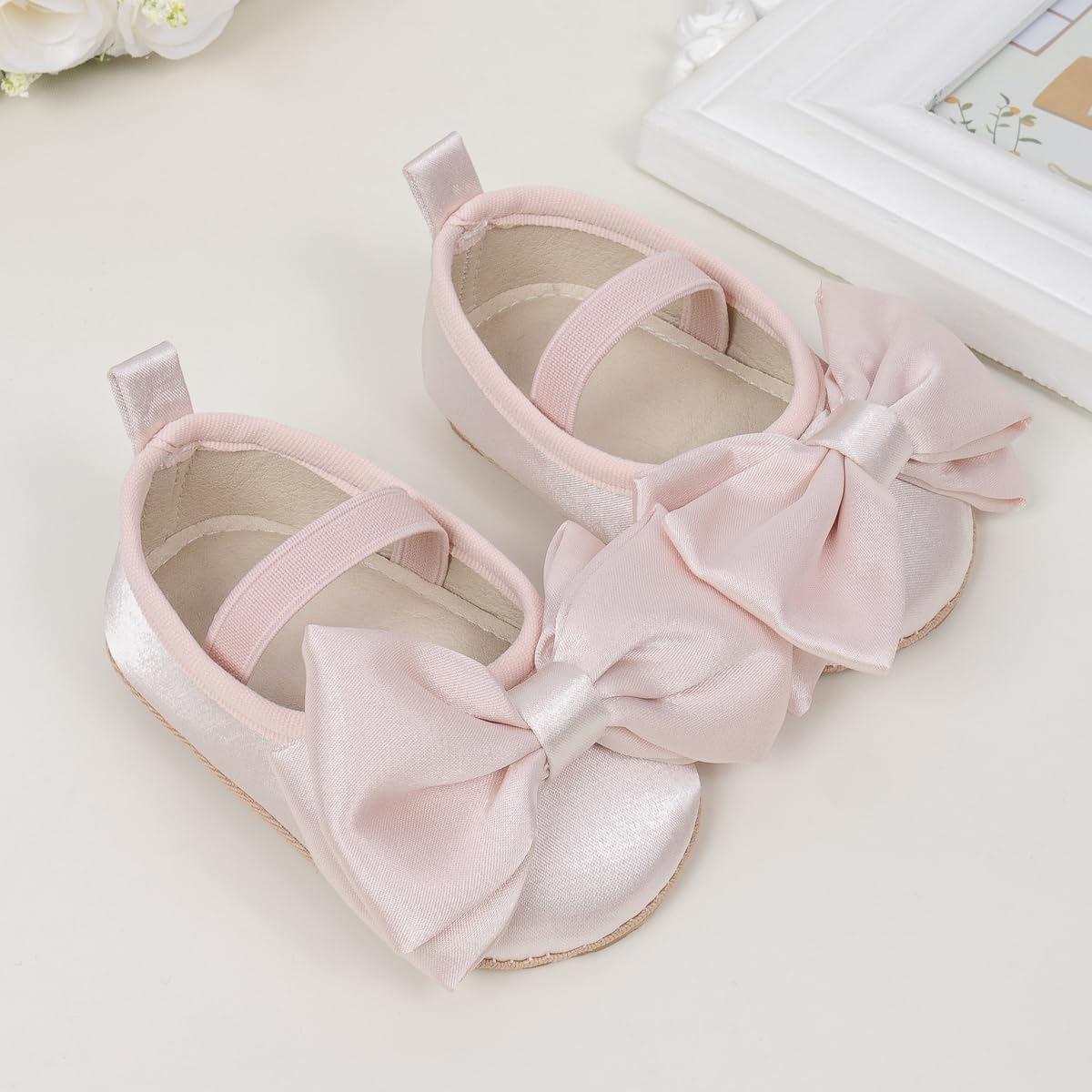 Infant Baby Girl Sandals Soft Non-Slip Rubber Sole Handmade Princess Wedding Dress Shoes Toddler First Walkers