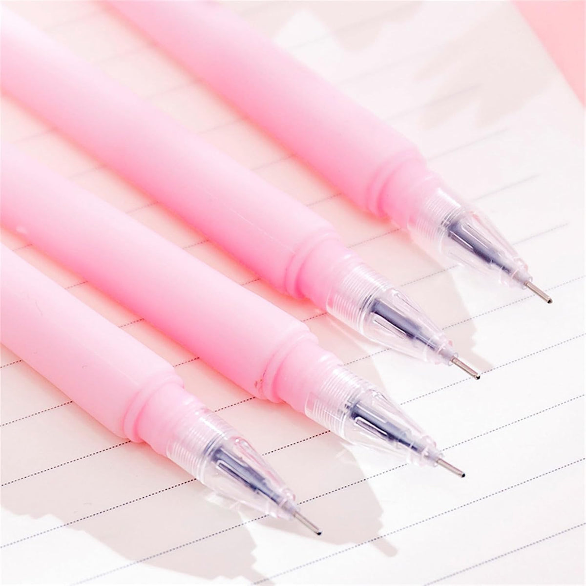 12pcs Cute Pink Flower Gel Ink Pens Writing Pens 0.5 mm Black Ink Fun Kawaii Pens Bulk for Office Supplies