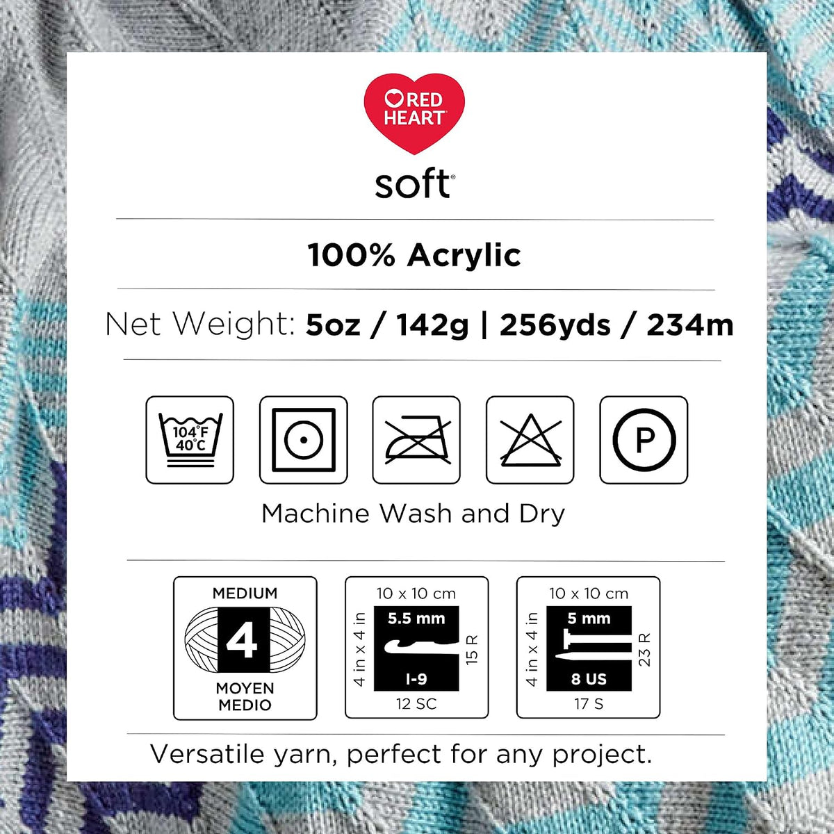 Soft Yarn for Crocheting and Knitting, Coral, 3-Pack