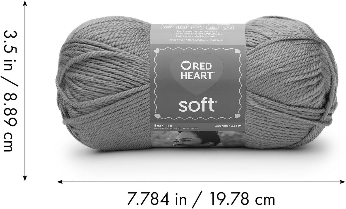 Soft Yarn for Crocheting and Knitting, Coral, 3-Pack