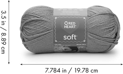 Soft Yarn for Crocheting and Knitting, Coral, 3-Pack
