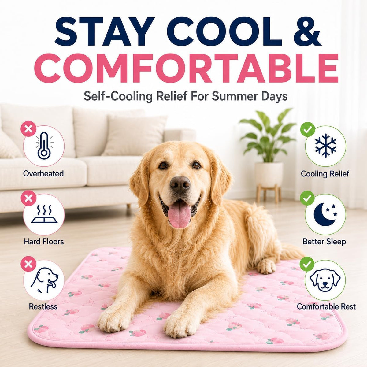 Dog Cooling Mat, Summer Cooling Mat for Dogs, Self Cooling Pad for Dog Cats