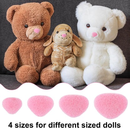 32pcs Safety Noses for Amigurumi, 11/15/17/18mm, Pink