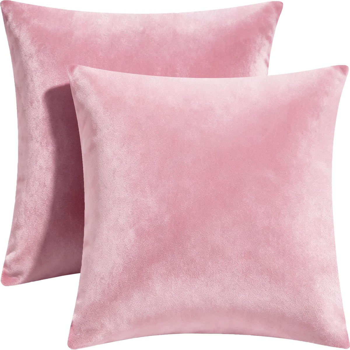 2 Pack 18x18 Pillow Cover Velvet Pillow Covers, Throw Pillow Covers for Living Room Decorations Throw Pillow Case, Throw Pillow Cover Cushion Cover for Sofa Bedroom Car, Bright Pink