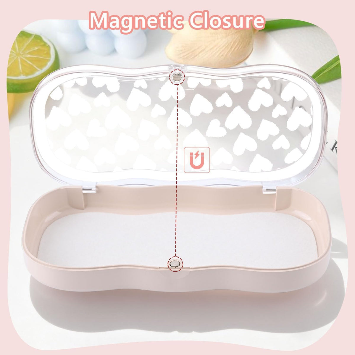 Glasses Case Hard Shell, Cute Bow Eyeglass Case, Clear Glasses Case for Women Girls Sunglasses Reading Glasses