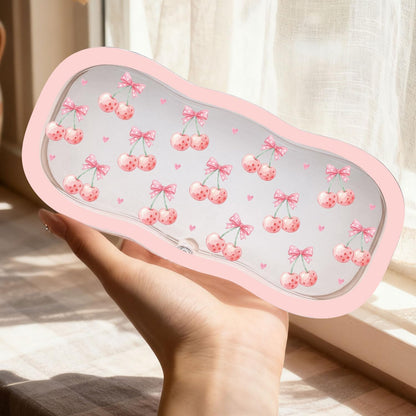 Glasses Case Hard Shell, Cute Bow Eyeglass Case, Clear Glasses Case for Women Girls Sunglasses Reading Glasses