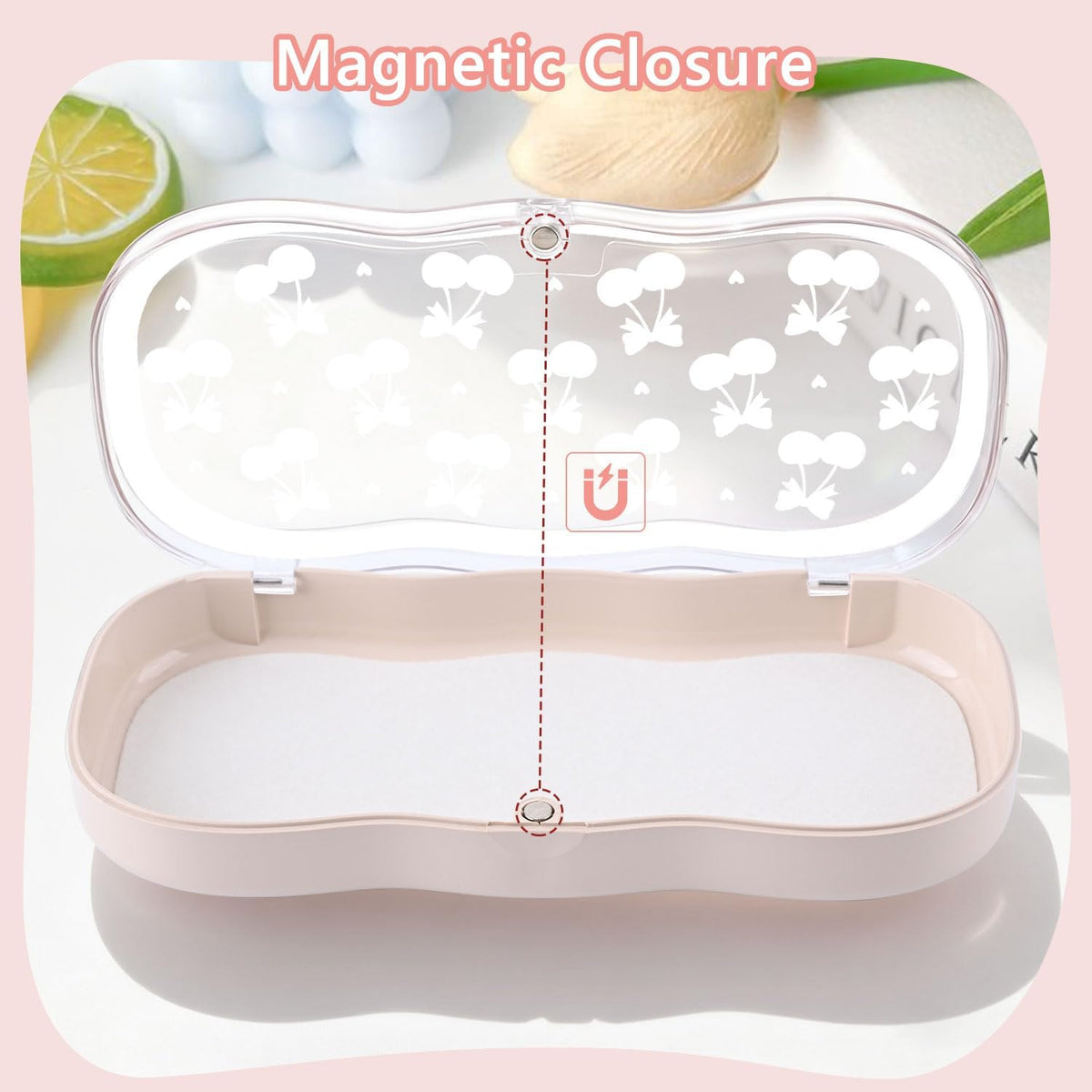 Glasses Case Hard Shell, Cute Bow Eyeglass Case, Clear Glasses Case for Women Girls Sunglasses Reading Glasses