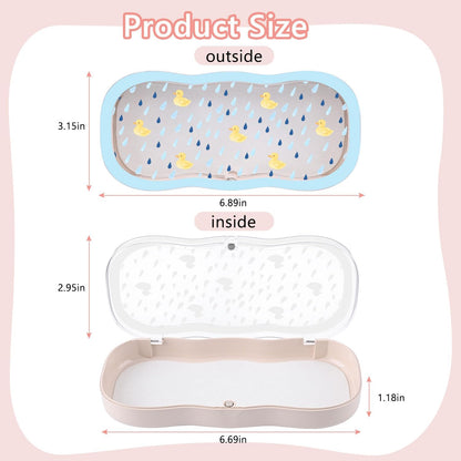 Glasses Case Hard Shell, Cute Bow Eyeglass Case, Clear Glasses Case for Women Girls Sunglasses Reading Glasses