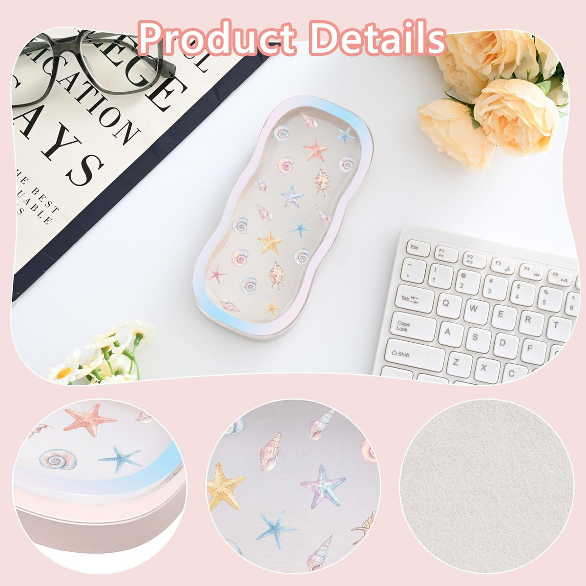 Glasses Case Hard Shell, Cute Bow Eyeglass Case, Clear Glasses Case for Women Girls Sunglasses Reading Glasses
