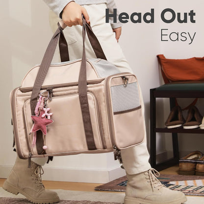 Expandable Cat Carrier Large, Soft Pet Carrier Airline Approved