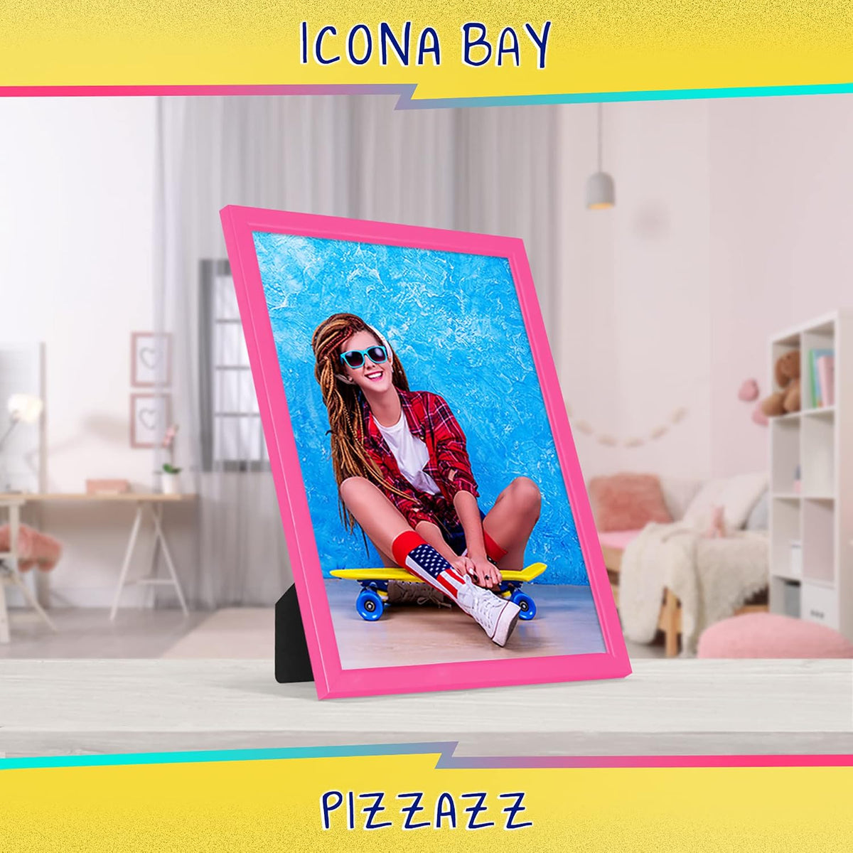 8x10 Pink Picture Frame - Solid Wood, Pizzazz Collection