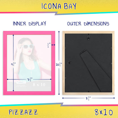 8x10 Pink Picture Frame - Solid Wood, Pizzazz Collection