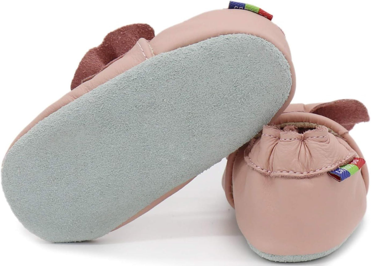 Toddler Kids Unisex Slipper Animal Flower Soft Sole Leather Baby Shoes