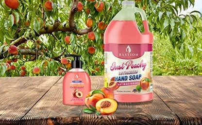 Hand Soap Antibacterial Just Peachy Luxurious Lotionized Peach Scented Hand Wash One Gallon refill (128 Oz.) Refill Jug. Made in The USA