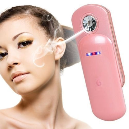 HiiBabyPortable Nano Face Steam Moist Spray Facial Moisturizing Mist Atomization Mister Skin Care Beauty Apparatus Watermelon (Pink)