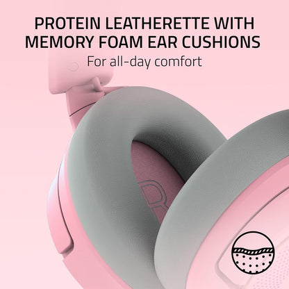 Kraken Kitty V3 Pro Wireless RGB Gaming Headset, Pink